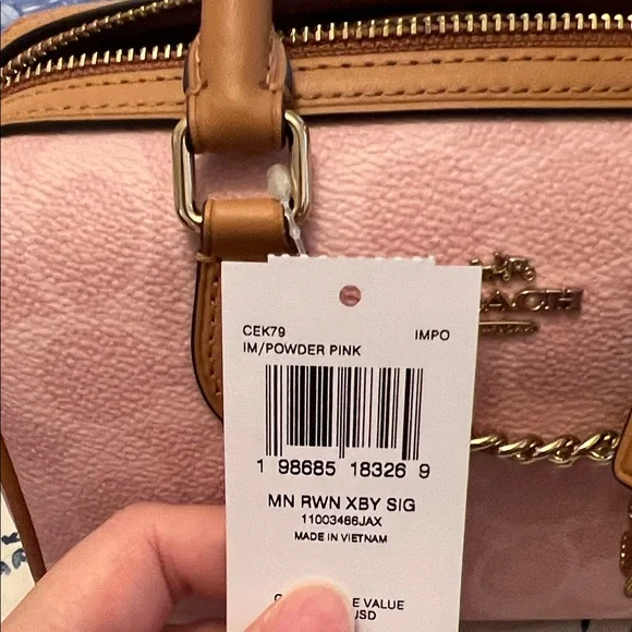 Coach mini rowan pink signature Women's Bag CEK79 - Picture 8 of 8